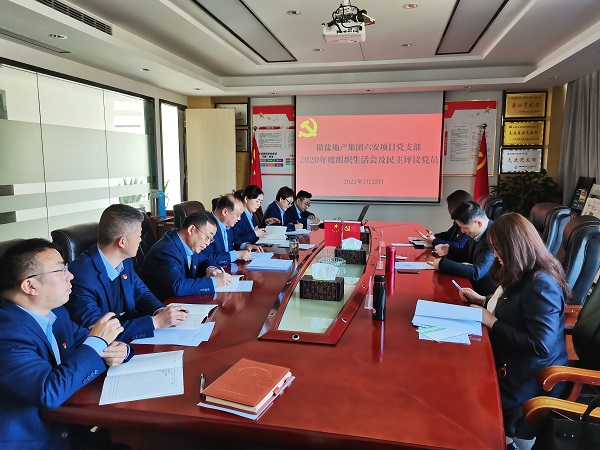 楊曉彬到徽鹽地產六安項目黨支部督導2020年度組織生活會
